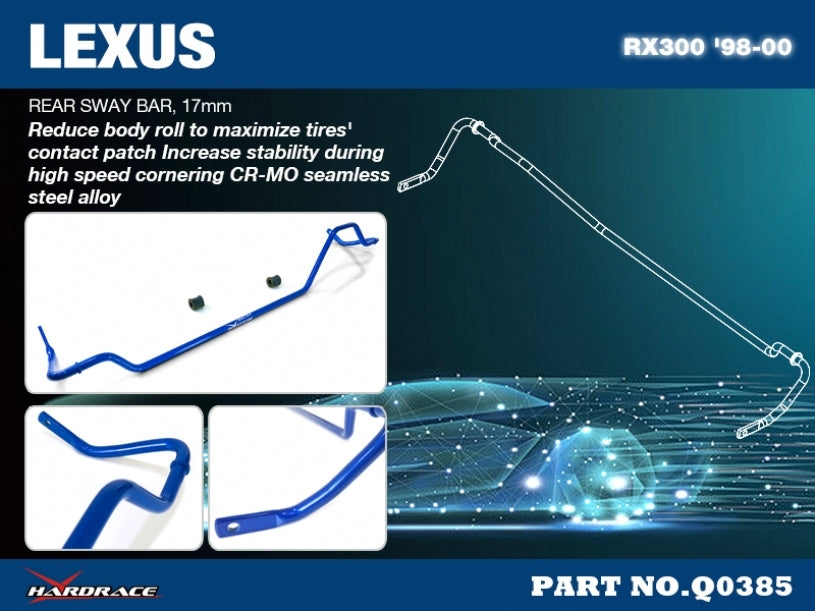 HARDRACE Rear Sway Bar - Lexus RX (XU10) - 17mm - Image 2