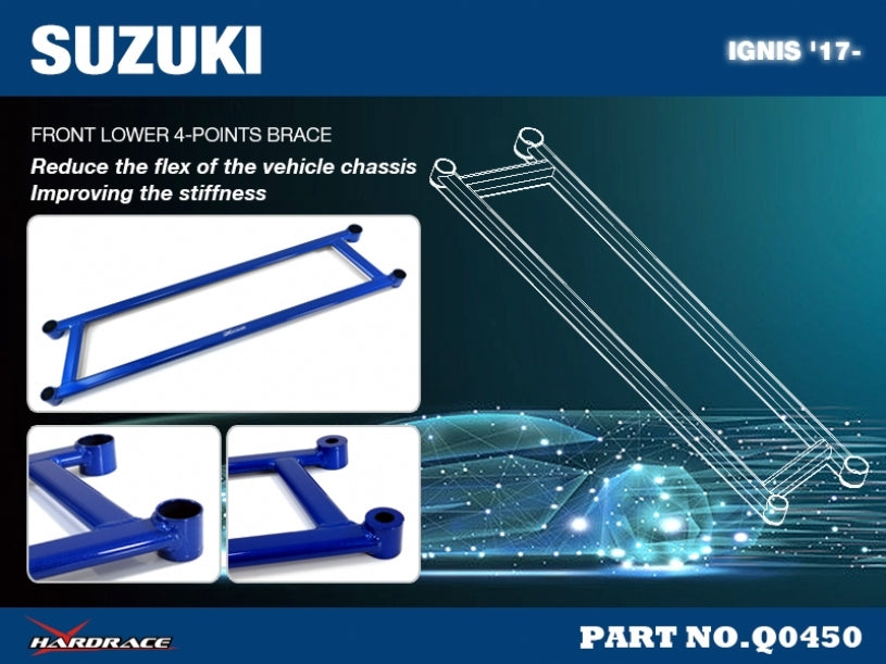 HARDRACE Front Lower 4-Point Brace - Suzuki Ignis (MF) - Image 2
