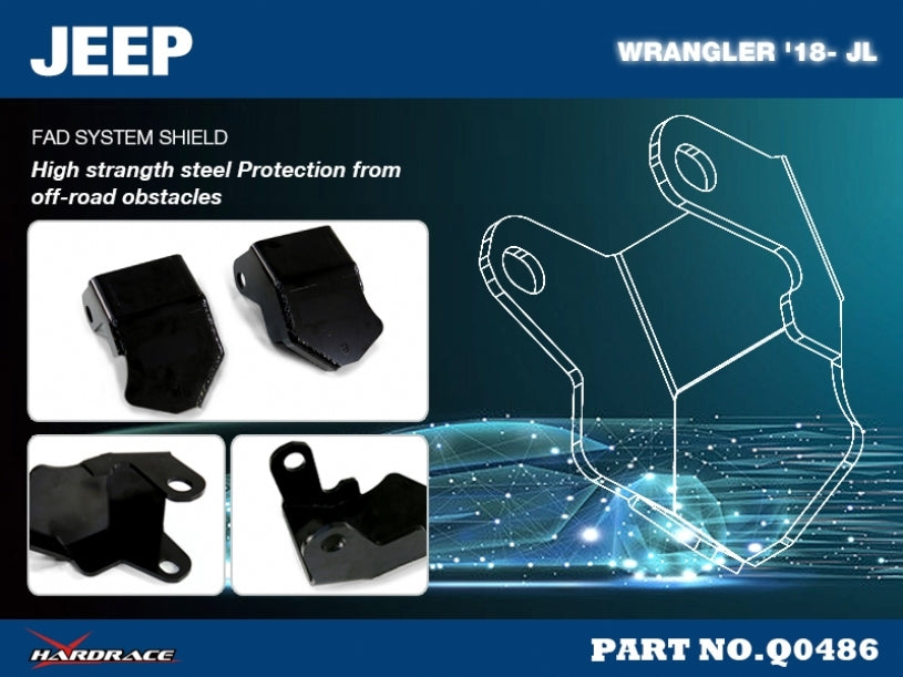 HARDRACE Rear Lca Bracket Shield Plate - Jeep Wrangler (JL) / Wrangler Unlimited (JLU) - Image 2