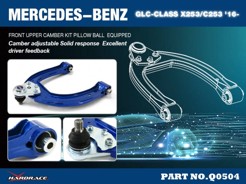 HARDRACE Front Upper Camber Kit V2 - Mercedes-Benz C-Class (W205/S205) / E-Class (W213) / GLC (X253) - Pillow Ball - Image 2