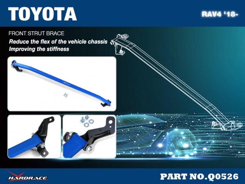 HARDRACE Front Strut Bar - Toyota RAV4 (XA50) / Lexus NX (AZ20) - Image 2