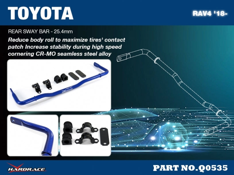 HARDRACE Rear Sway Bar - Toyota RAV4 (XA50) / Lexus NX (AZ20) - 25.4mm - Image 2