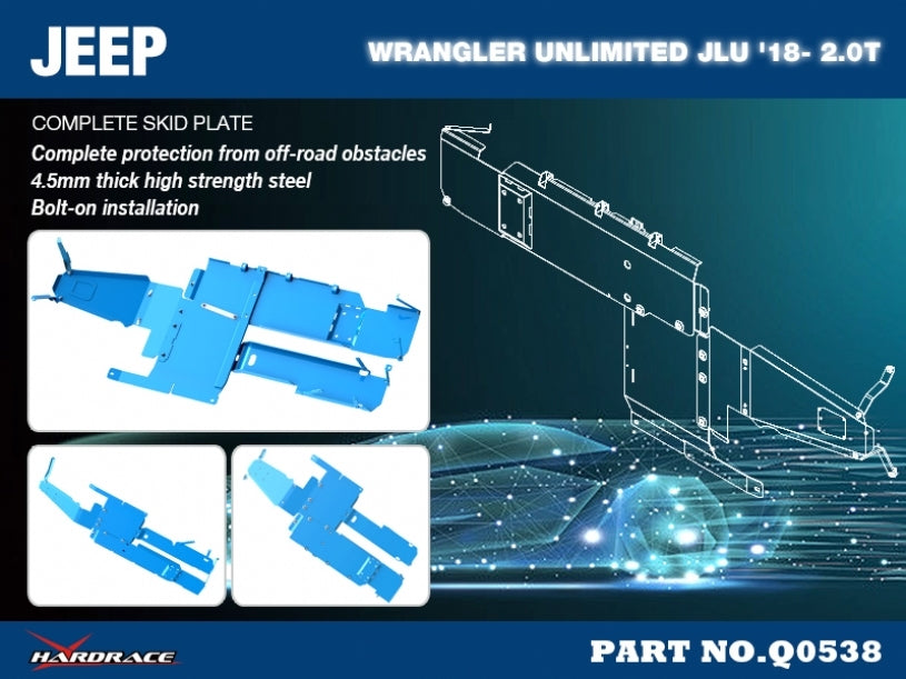 HARDRACE Skid Plate - Jeep Wrangler Unlimited (JLU) - Image 2
