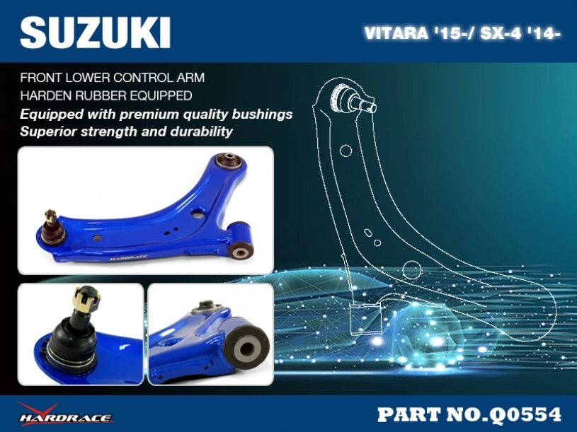 HARDRACE Front Lower Control Arm - Suzuki SX4 / Vitara (LY) - Hardened Rubber - Image 2
