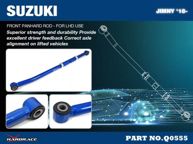 HARDRACE Front Panhard Rod - Suzuki Jimny (JB74) - Hardened Rubber - LHD Only - Image 2
