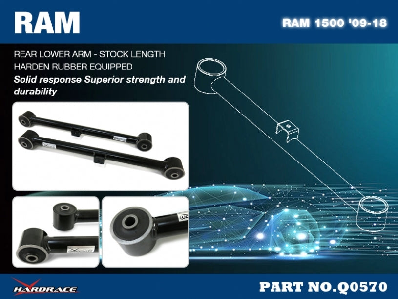 HARDRACE Rear Lower Arm - RAM 1500 (DS) - Hardened Rubber - Image 2