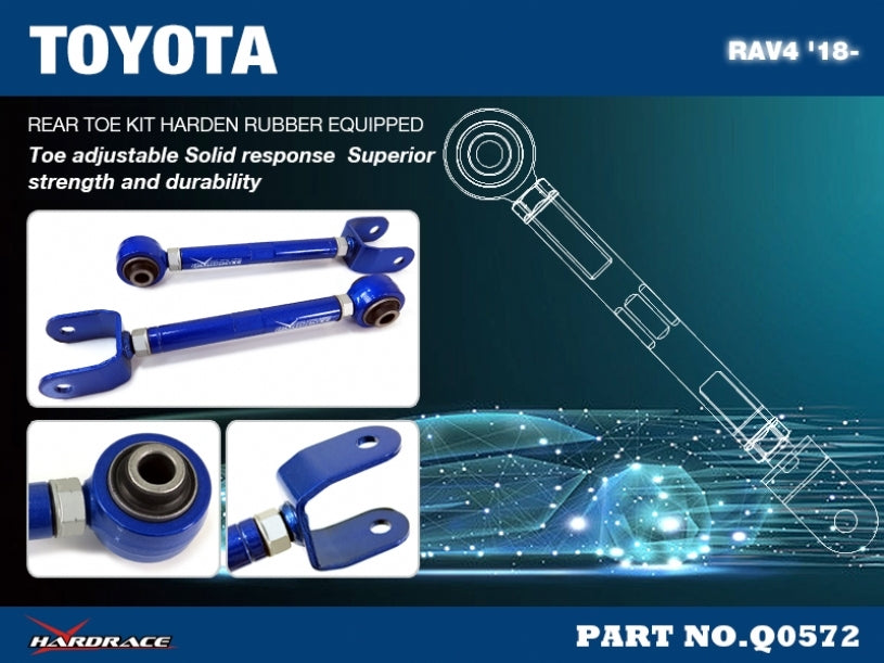 HARDRACE Rear Toe Kit - Toyota RAV4 (XA50) / Lexus NX (AZ20) / Toyota Harrier (XU80) - Hardened Rubber - Image 2