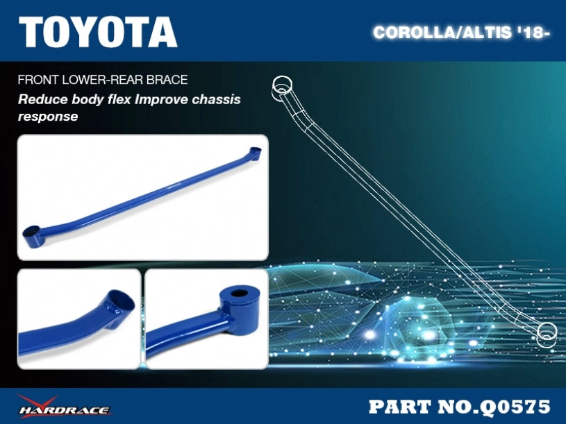 HARDRACE Front Lower-Rear Brace - Toyota Corolla (E210) / Corolla Cross (XG10) - Image 2