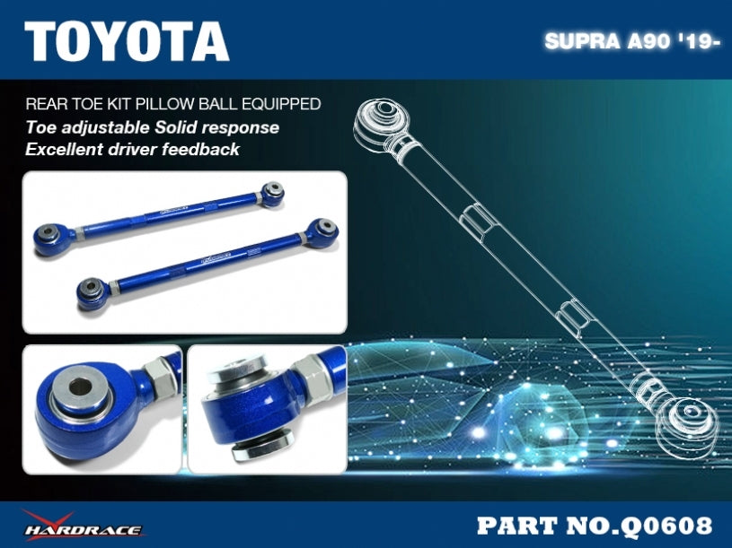HARDRACE Rear Toe Kit - BMW 3 Series (G20/G21) / Z4 (G29) / Toyota GR Supra (A90) - Pillow Ball - Image 2