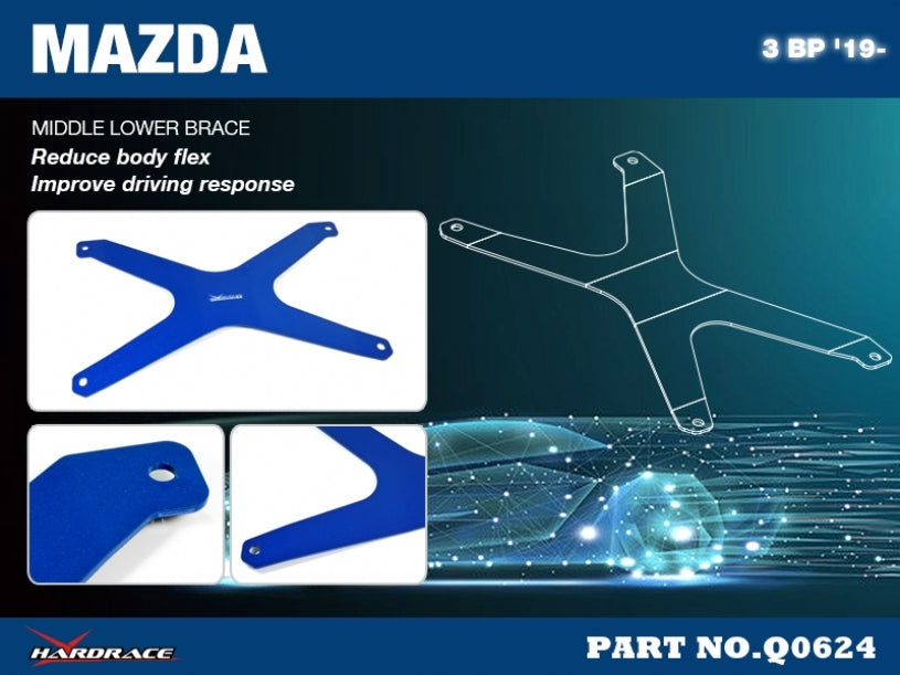 HARDRACE Middle Lower Brace - Mazda 3 (BP) / CX-30 (DM) - Image 2