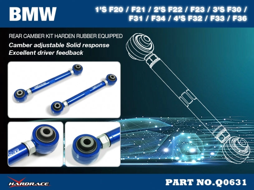 HARDRACE Rear Camber Kit - BMW 1 Series (F2X) / 3 Series (F3X) / 4 Series (F3X) / 2 Series (F22) - Hardened Rubber - Image 2