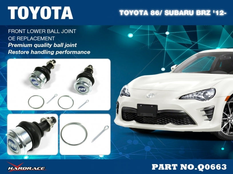 HARDRACE Front Lower Ball Joint (Oem Replacement) - Subaru BRZ (ZC6) / Toyota 86 (ZN6) / GR86 (ZN8) - Image 2