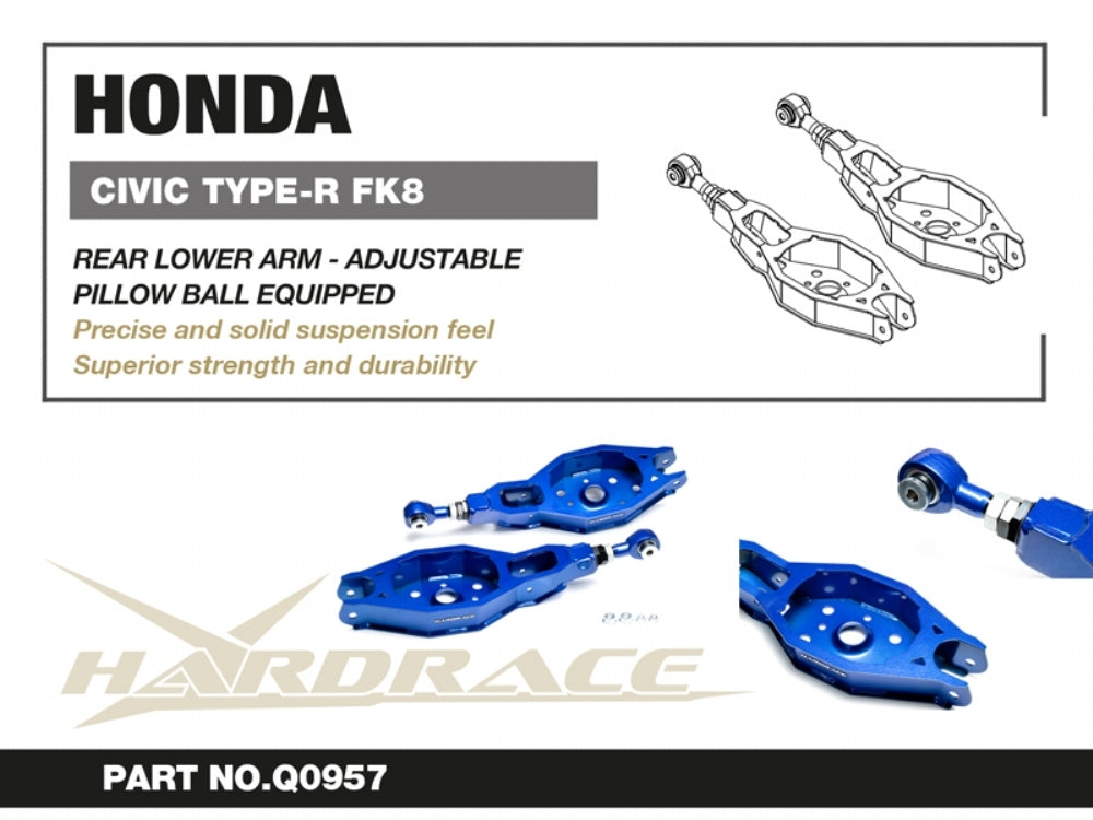 Hardrace Rear Lower Adjustable Arm – Honda Civic Type R (FK8/FL5) 2017+ - Chicane Australia