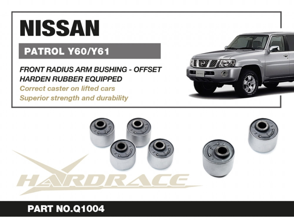 HARDRACE Front Offset Castor Adjustment Bush - Toyota LandCruiser (J80) / Nissan Patrol (GQ Y60/GU Y61) - Hardened Rubber - Image 2