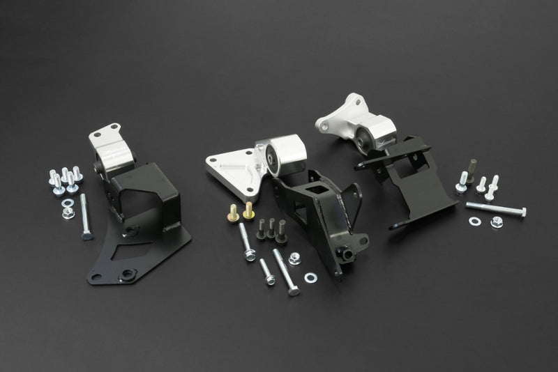 HARDRACE K Swap Engine Mount Kit - Honda Civic (EK/EJ/EM1) - HARDRACE