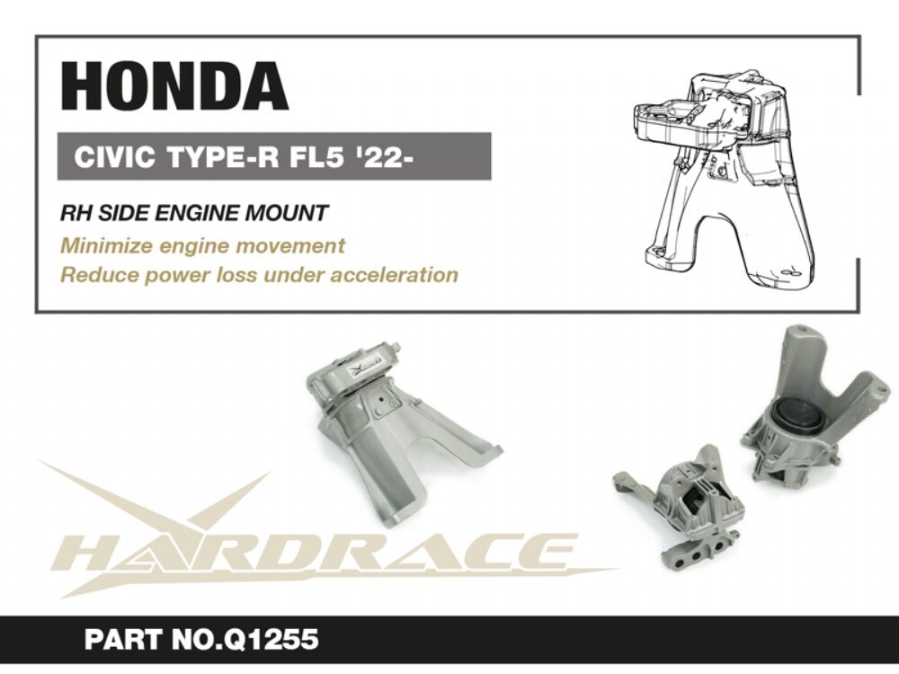 Hardrace Hardened Gearbox Mount (RH) – Honda Civic Type R (FL5) 6MT 2022+ - Chicane Australia