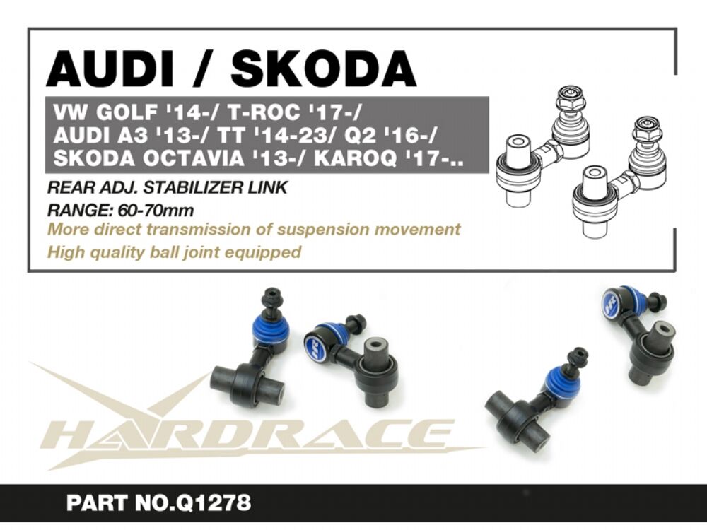 Hardrace Rear Adjustable Stabiliser Link – Golf R MK7/MK8, S3/RS3 8Y, T-Roc R