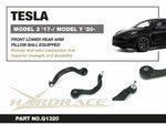 HARDRACE Front Lower Rear Curved Arms – Tesla Model 3 / Model Y – info card with part number and key points - Hardrace Thumbnail