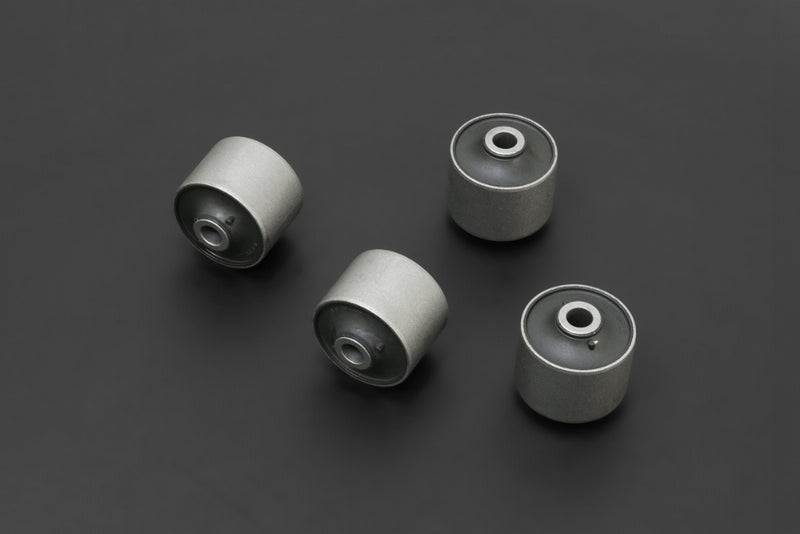 HARDRACE Rear Lower Arm Bushing Kit – (product illustration) – studio shot on dark background - Hardrace