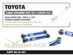 HARDRACE Rear Upper Arms for 0-4 Inch Lift – Toyota LandCruiser (J300) – info card with part number and key points - Hardrace Thumbnail