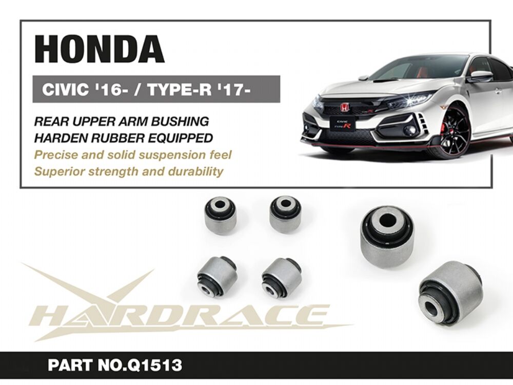 HARDRACE Rear Upper Arm Bushing - Honda Civic Type R (FK8/FL5) / Civic (FC/FE/FL) - Hardened Rubber - Image 2