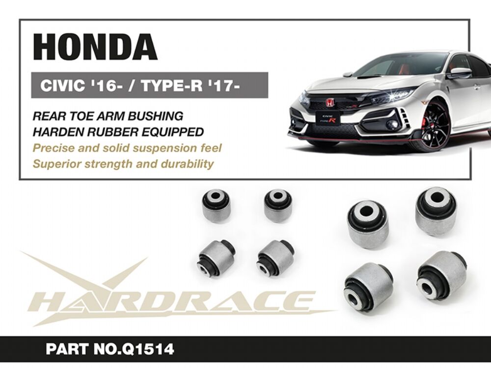 HARDRACE Rear Toe Arm Bushing - Honda Civic Type R (FK8/FL5) / Civic (FC/FE/FL) - Hardened Rubber - Image 2