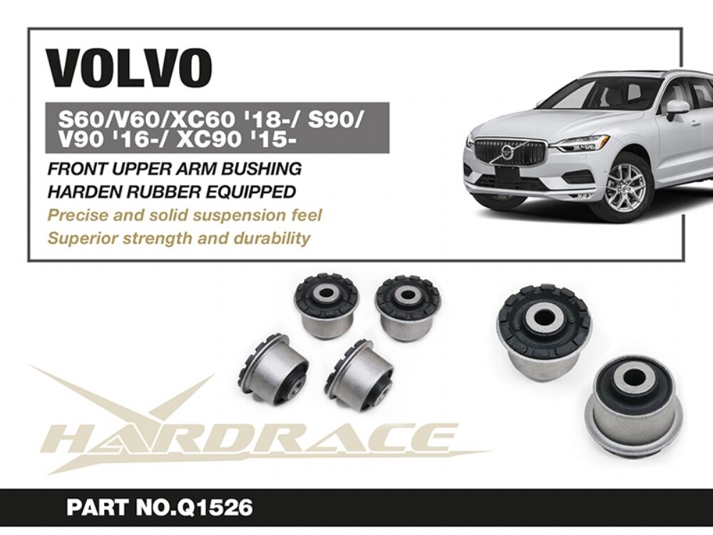 HARDRACE Front Upper Arm Bushing - Volvo S60 / V60 / XC60 / XC90 / S90 / V90 - Hardened Rubber - Image 2