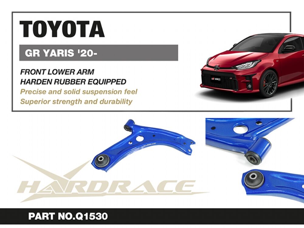 HARDRACE Front Lower Arm - Toyota GR Yaris / Yaris (GXPA16/MXPA12) - Hardened Rubber - Image 2