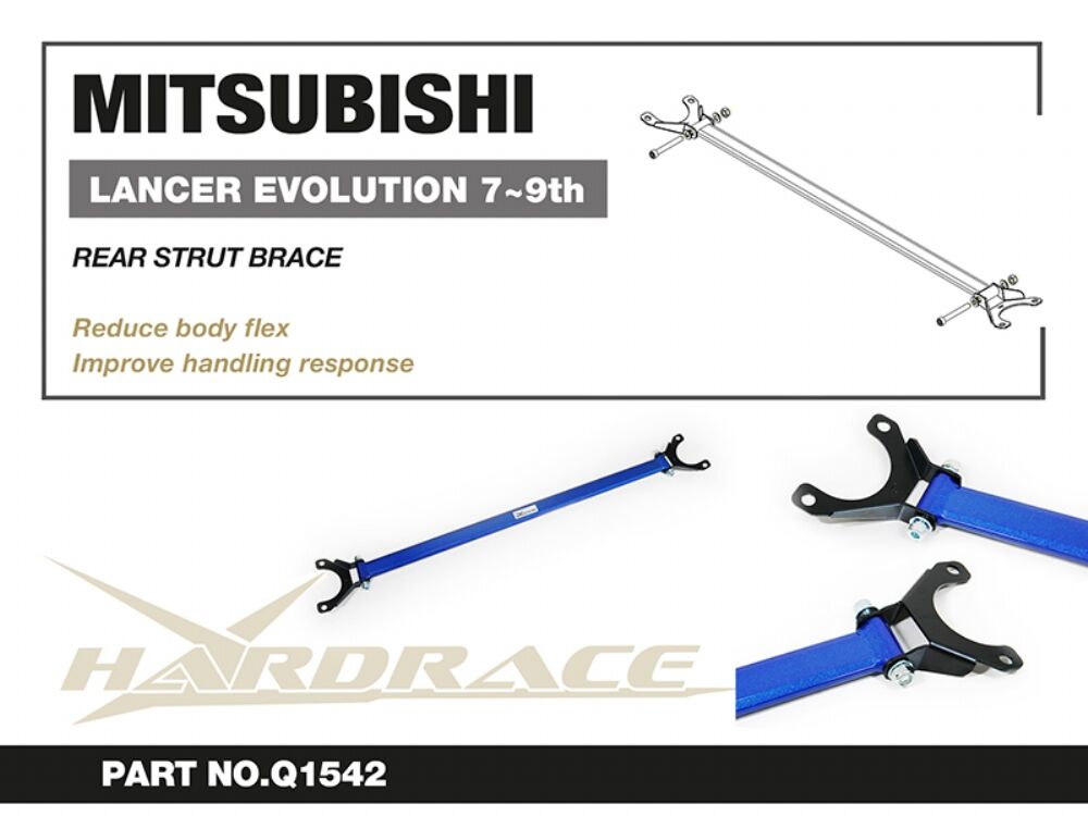 HARDRACE Rear Strut Brace - Mitsubishi Lancer Evolution VII-IX (CT9A) - Image 2