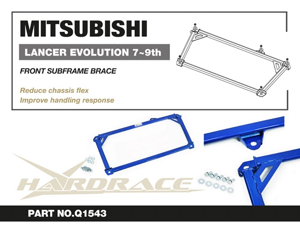 HARDRACE Front Subframe Brace - Mitsubishi Lancer Evolution VII-IX (CT9A) - Image 2