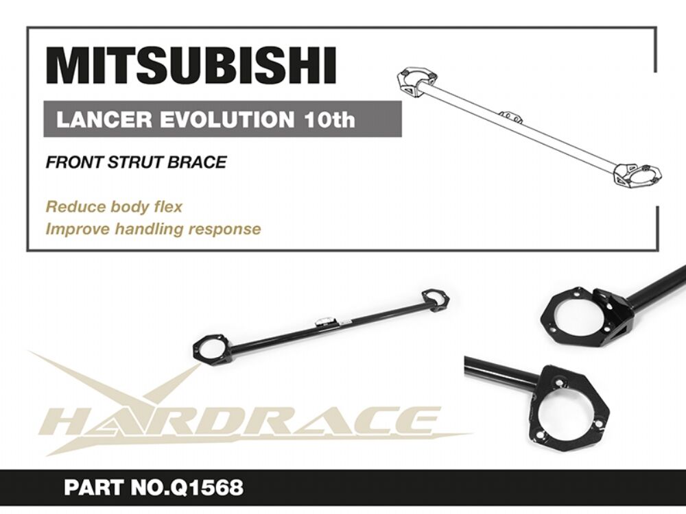 HARDRACE Front Strut Brace - Mitsubishi Lancer Evolution X (CZ4A) - LHD Only - Image 2