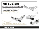 HARDRACE Front Adjustable Lower Control Arms – Mitsubishi Lancer Evolution VII-IX – info card with part number and key points - Hardrace Thumbnail
