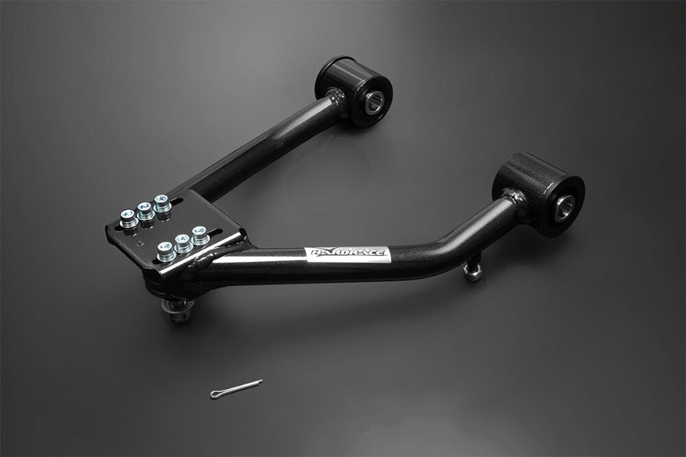HARDRACE front upper camber arm – Mazda MX-5 NA – single arm on dark background