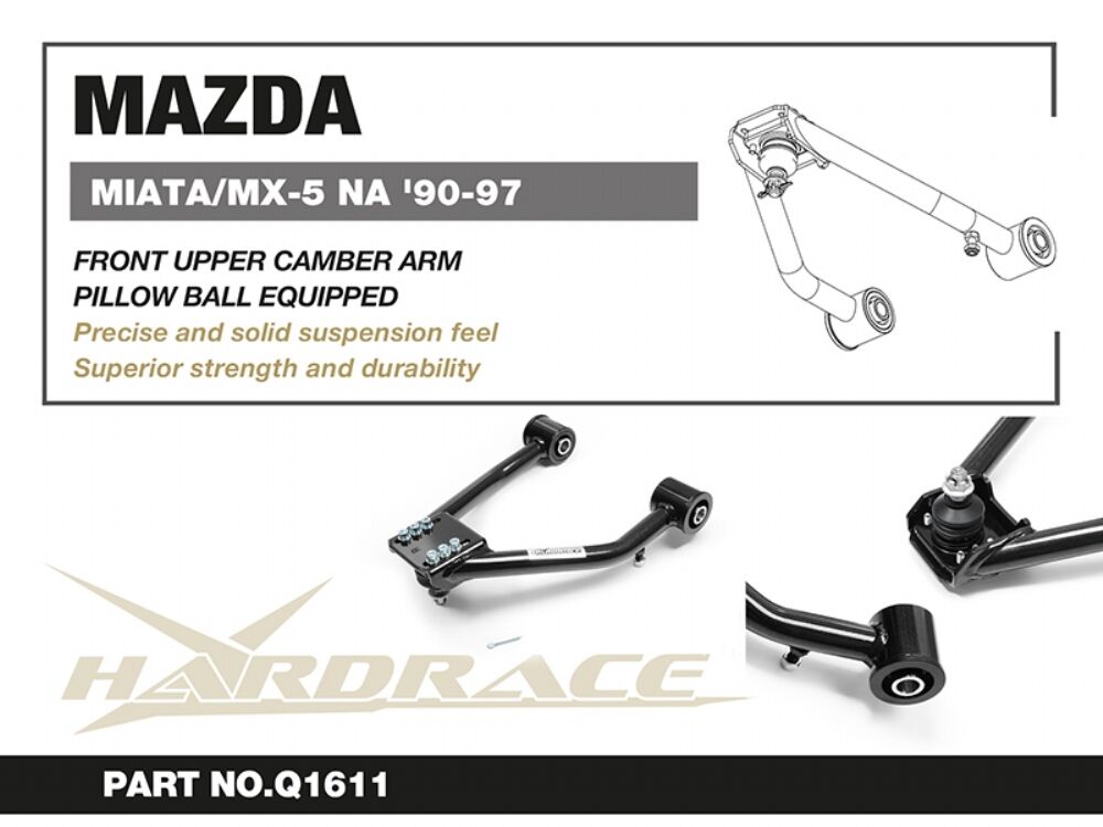 HARDRACE front upper camber arm – Mazda MX-5 NA – part number Q1611 product sheet