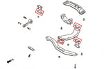 HARDRACE solid transmission crossmember bushings – Subaru – parts diagram showing bushing positions - Hardrace Thumbnail