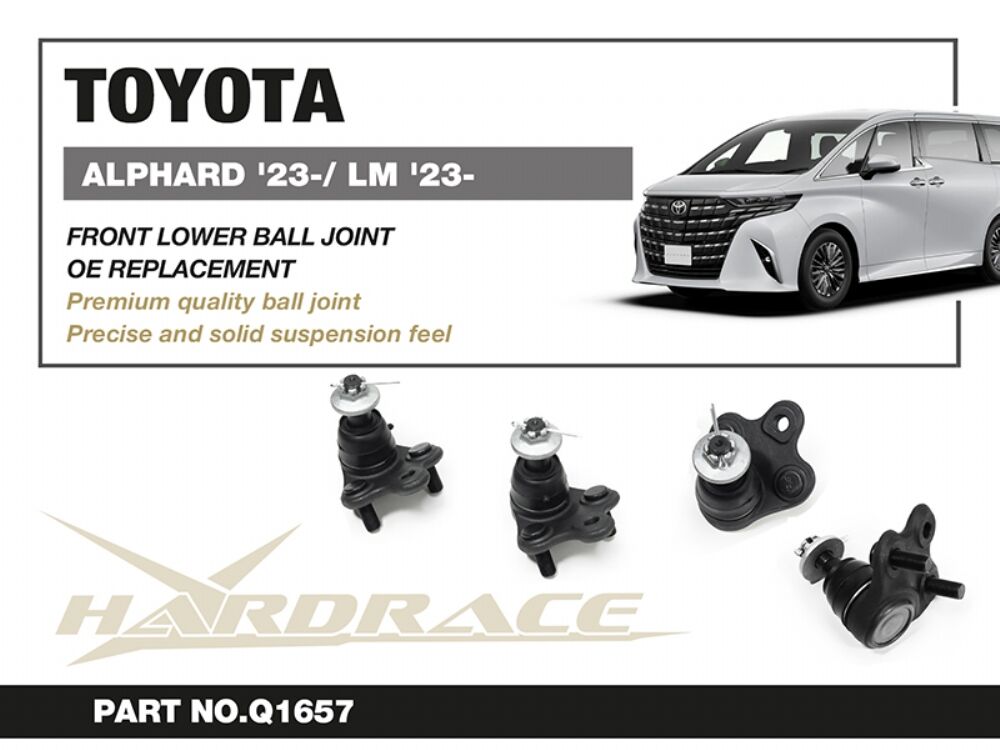 HARDRACE front lower ball joints – Toyota Alphard / Vellfire (AH40) / Lexus LM – part number Q1657 product sheet