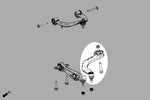 HARDRACE pillow ball front lower rear arms – Tesla Model 3 / Model Y – factory parts diagram showing arm position - Hardrace Thumbnail