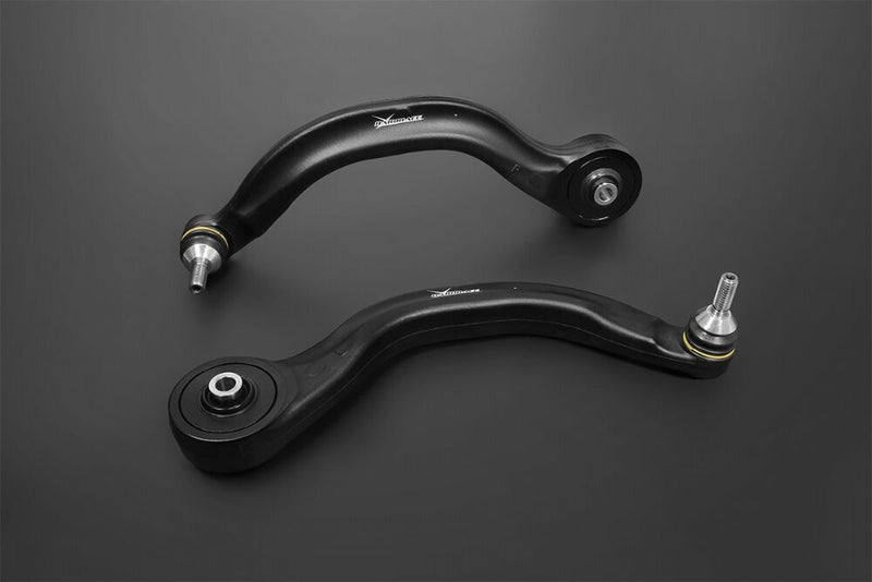 HARDRACE pillow ball front lower rear arms – Tesla Model 3 / Model Y – pair on dark background - Hardrace