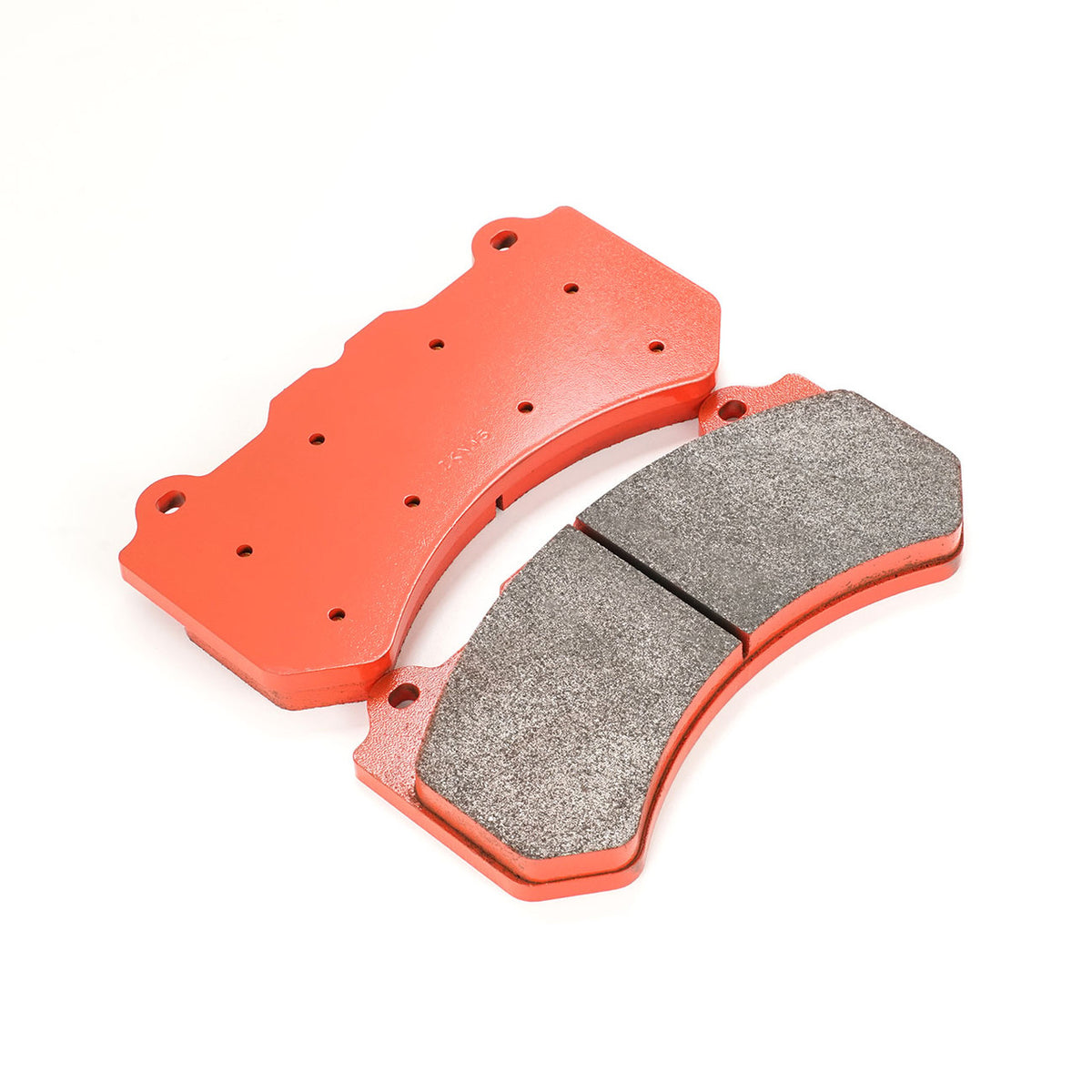 Paragon R35 GT-R front brake pad, angled view of friction face