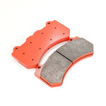 Paragon R35 GT-R front brake pad, angled view of friction face - Paragon Thumbnail