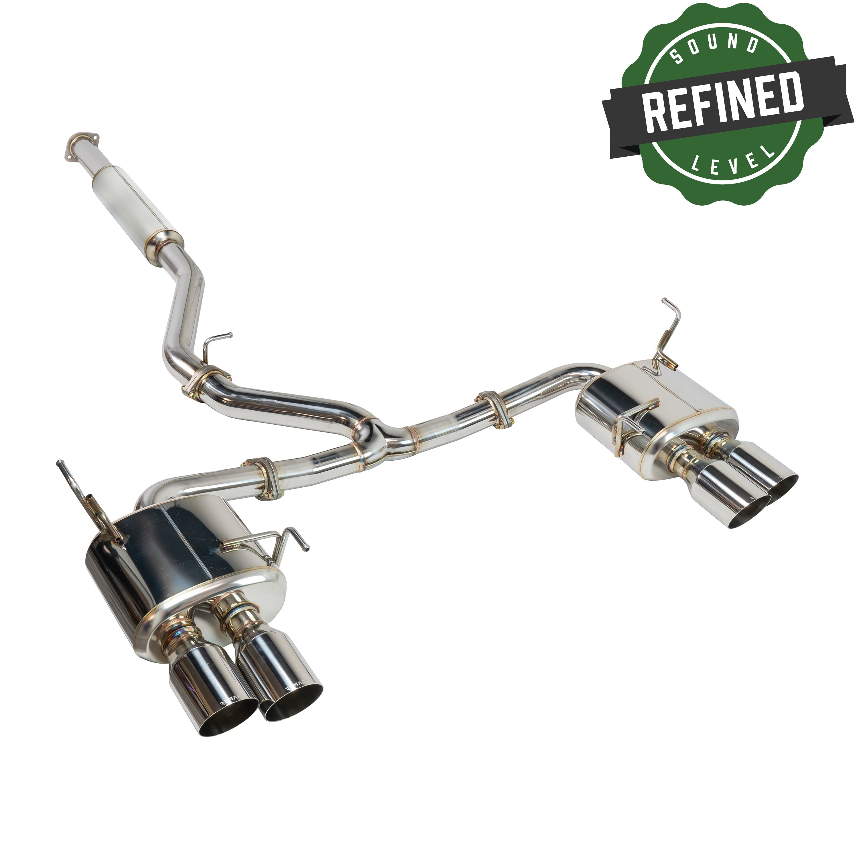 REMARK Sports Touring Cat-Back Exhaust with Resonator - Subaru WRX (VB) - 4" Stainless