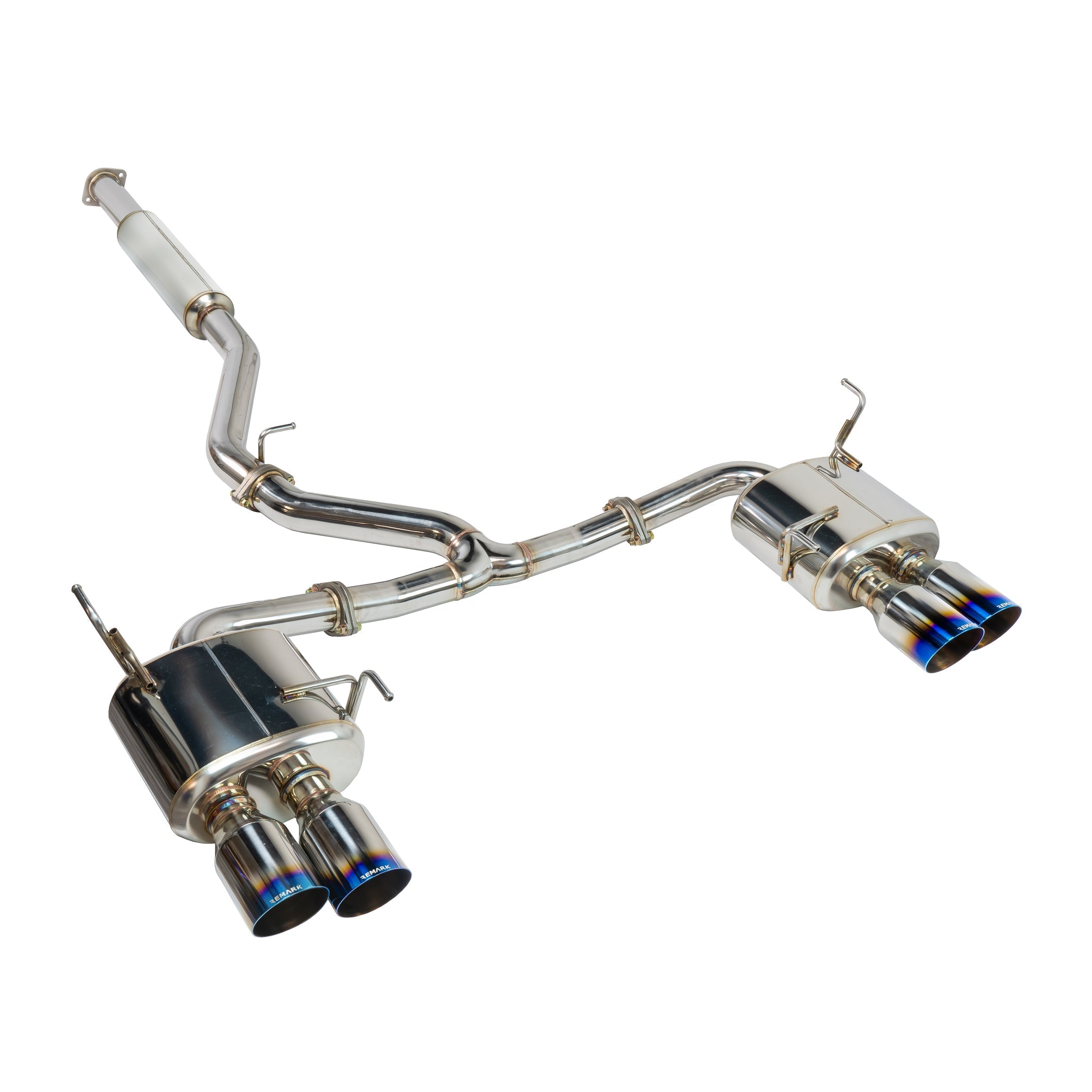 REMARK Sports Touring Cat-Back Exhaust with Resonator - Subaru WRX (VB) - 4" Stainless - Image 2