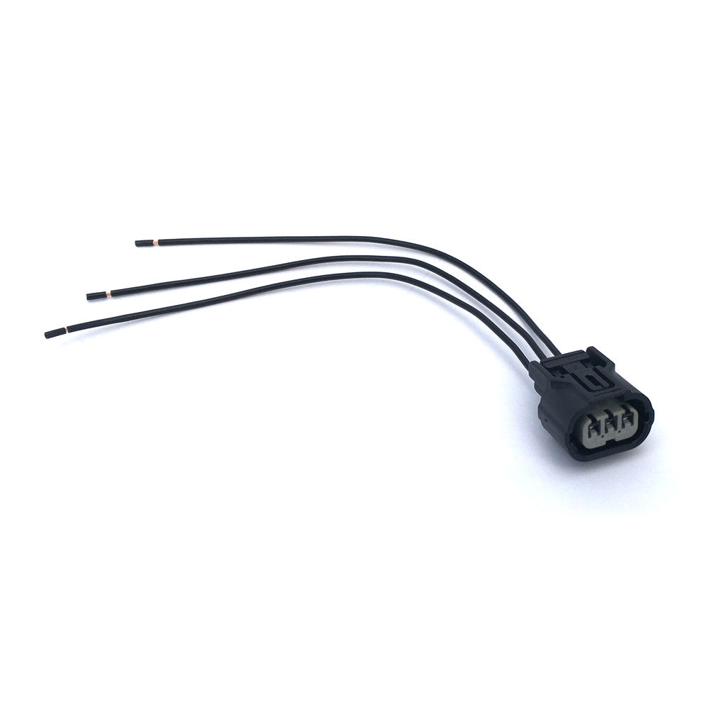 ACUITY TPS and MAP sensor wiring pigtail – connector with three wires, angled view