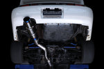 Tomei Ti RACING titanium muffler fitted under a Nissan Silvia S14, viewed from below - Tomei Thumbnail