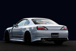 Nissan Silvia S15 rear three-quarter view with the Tomei Ti RACING muffler fitted - Tomei Thumbnail