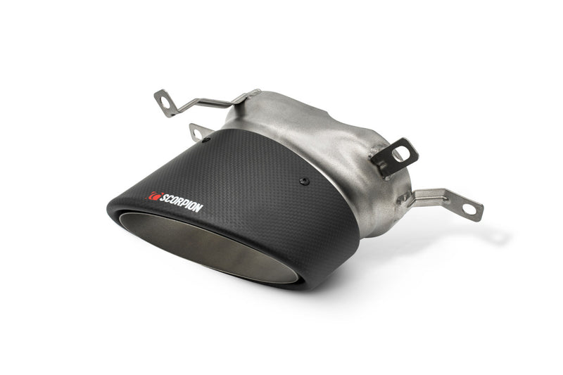 Scorpion 170x120mm Ascari RS Carbon Tailpipe Trim - Audi RS6 (C7) Avant / RS7 (C7) - Scorpion Exhausts