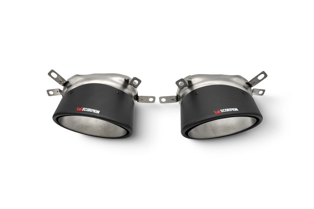 Scorpion 170x120mm Ascari RS Carbon Tailpipe Trim - Audi RS6 (C7) Avant / RS7 (C7)