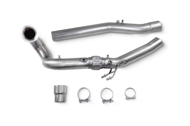 Scorpion De-Cat Turbo Downpipe - Audi S3 (8Y) Sportback / Saloon / VW Golf (Mk8/Mk8.5) R / Audi SQ2 - 80mm - Scorpion Exhausts