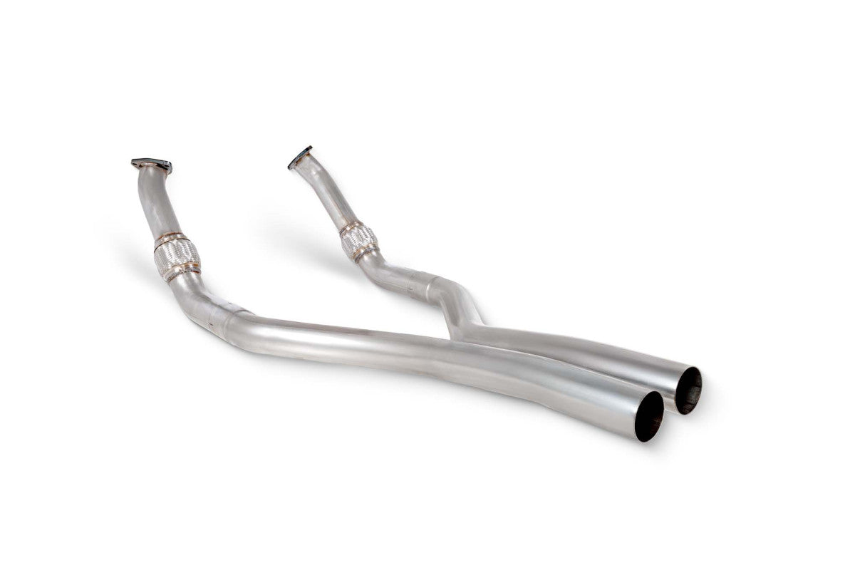 Scorpion front pipes – Audi RS6/RS7 C8 – front pipes, three-quarter view