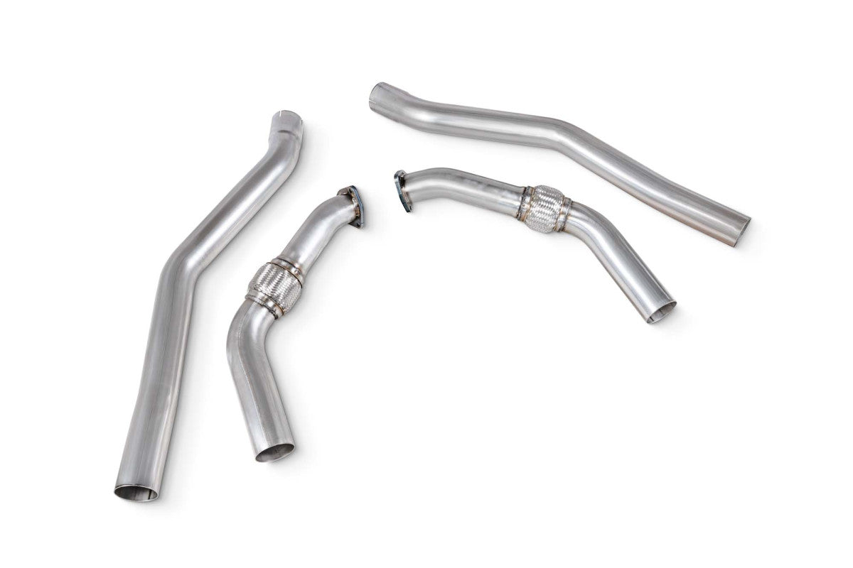 Scorpion front pipes – Audi RS6/RS7 C8 – front pipe sections laid out